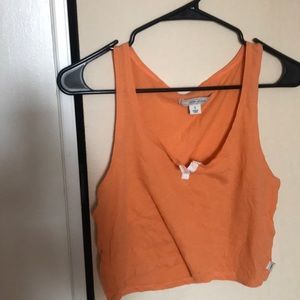 Cropped Orange Tank Top